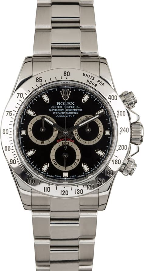 rolex daytona stainless steel used.